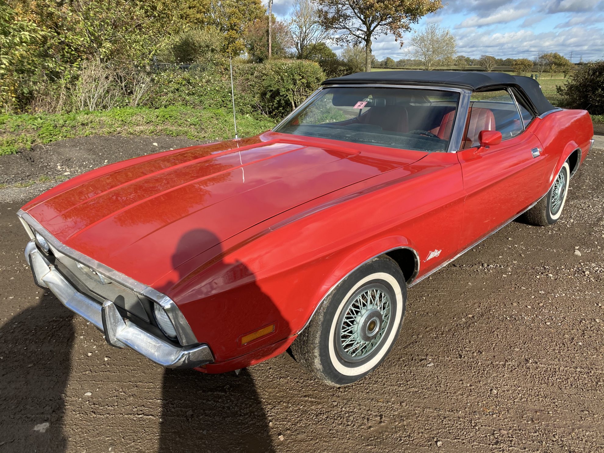 1972 Ford Mustang Convertible Red Auto V8 PROJECT - Oakwood Classics