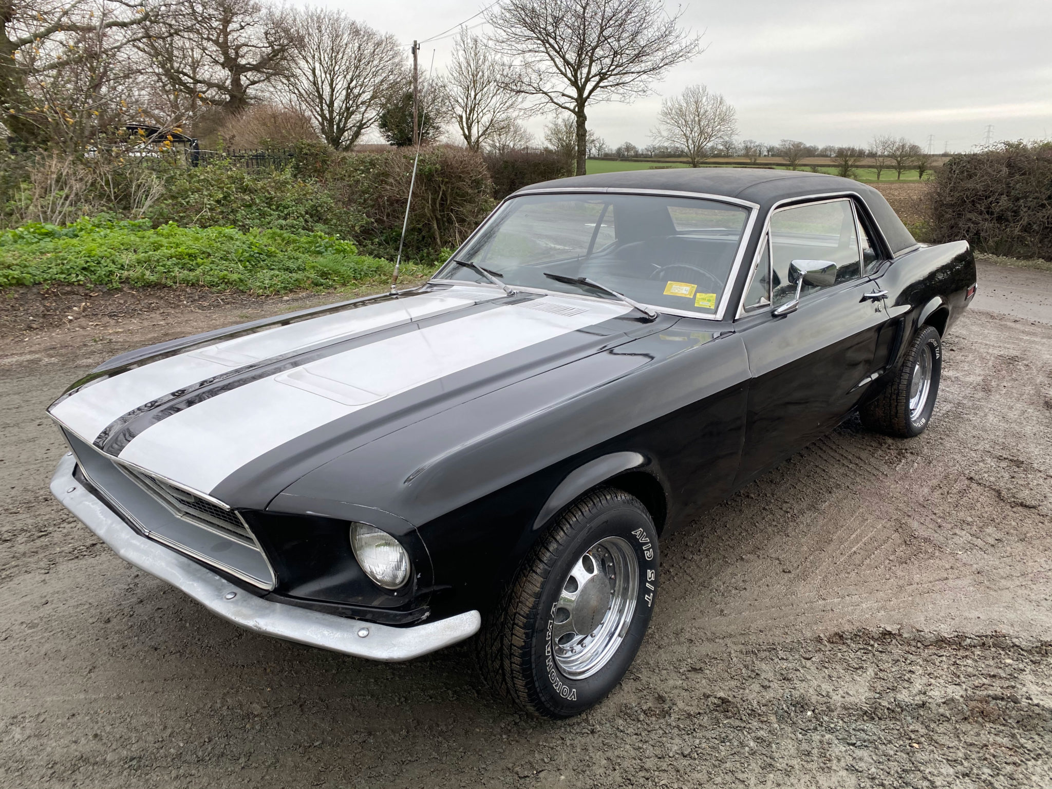 1968 Ford Mustang Auto V8 Black with Shelby Stripes PROJECT - Oakwood ...