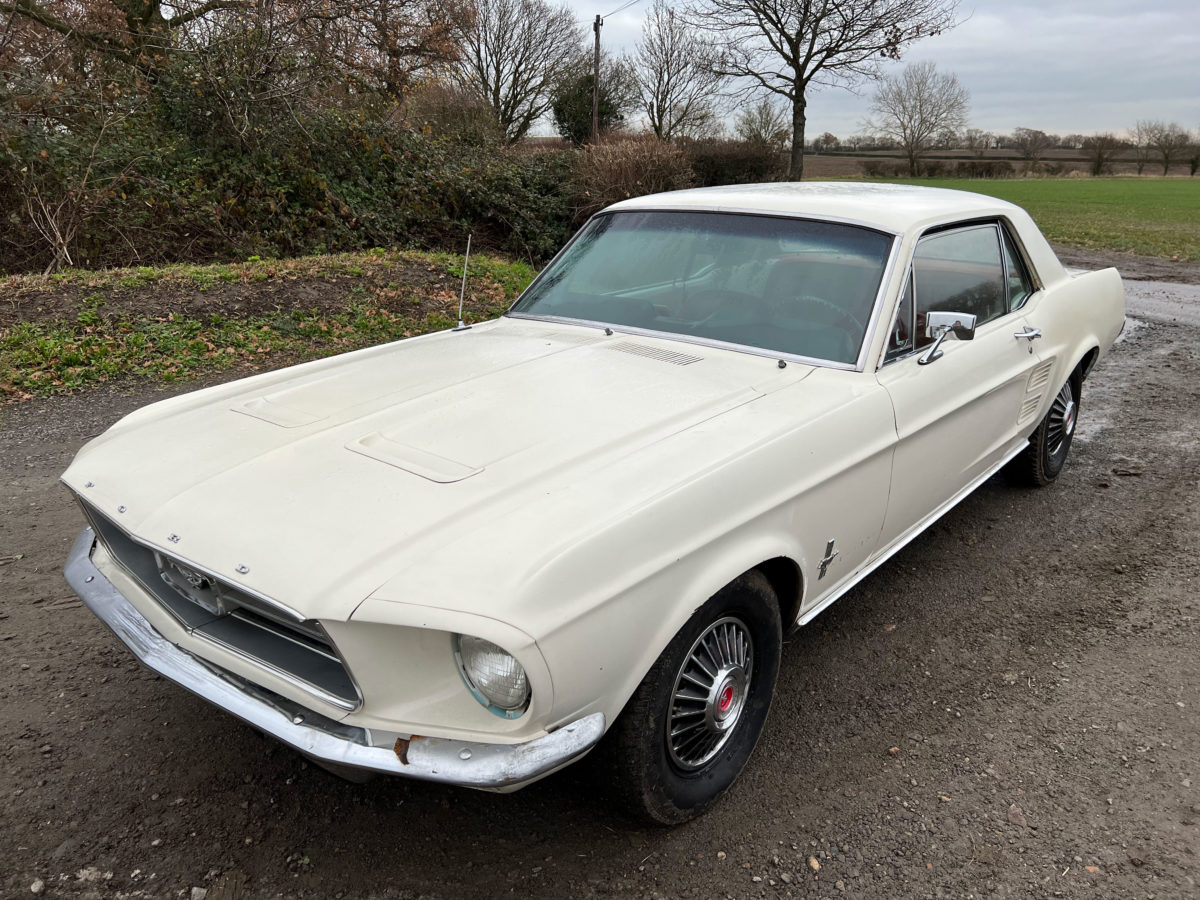 1968 V8 Auto Mustang Wimbledon White PROJECT - Oakwood Classics